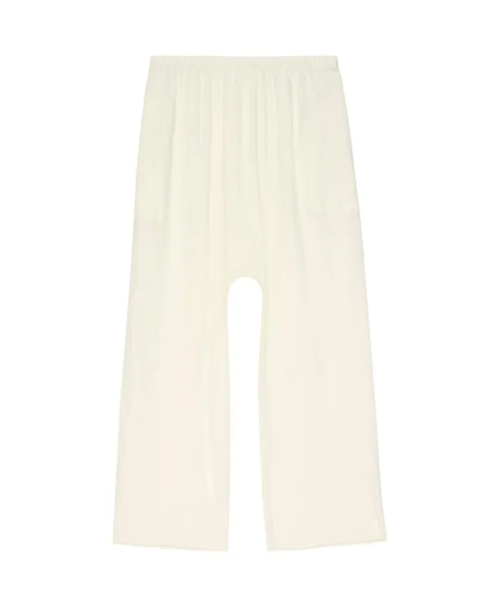 Sleep Bottoms Women039s The Great The Lounge Crop Washed White