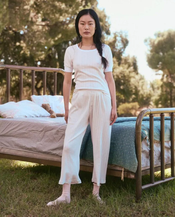 Sleep Tops Women039s The Great The Pointelle Ballet Tee White