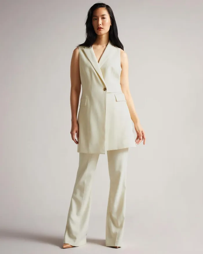 Sleeveless Blazer Mini Dress Ivory Women Ted Baker Dresses Sleeveless Blazer Mini Dress Ivory Women Ted Baker Dresses