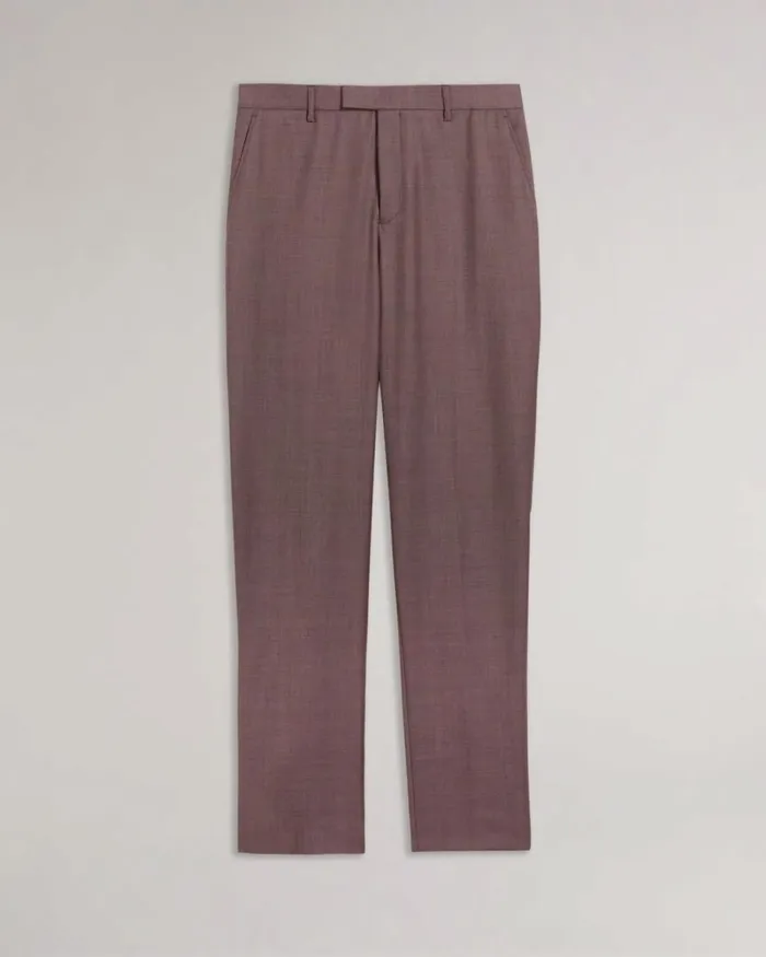 Slim Fit Wool Trousers MidPink Men Ted Baker Clothing
