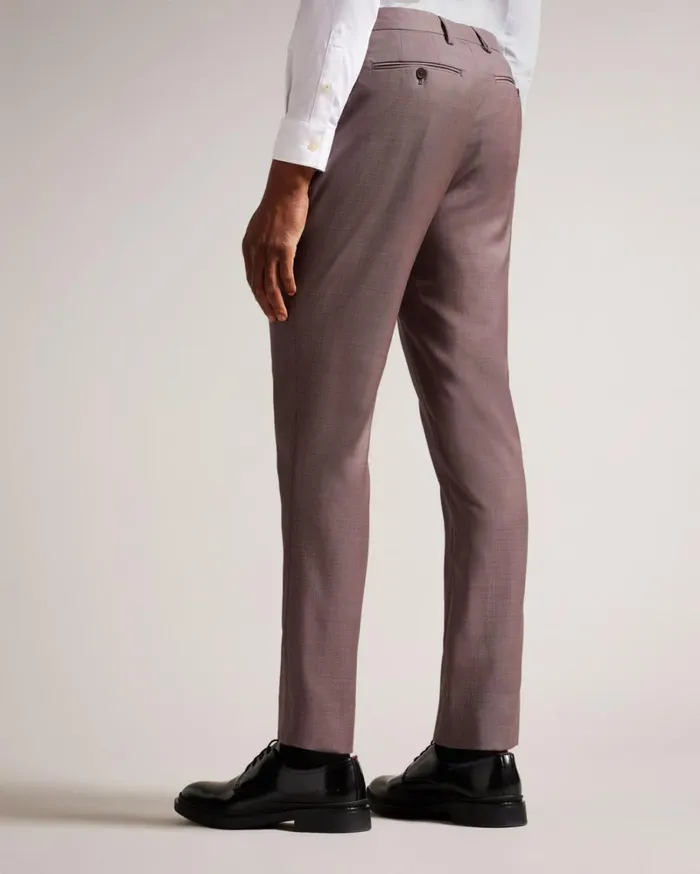 Slim Fit Wool Trousers MidPink Men Ted Baker Clothing Slim Fit Wool Trousers MidPink Men Ted Baker Clothing