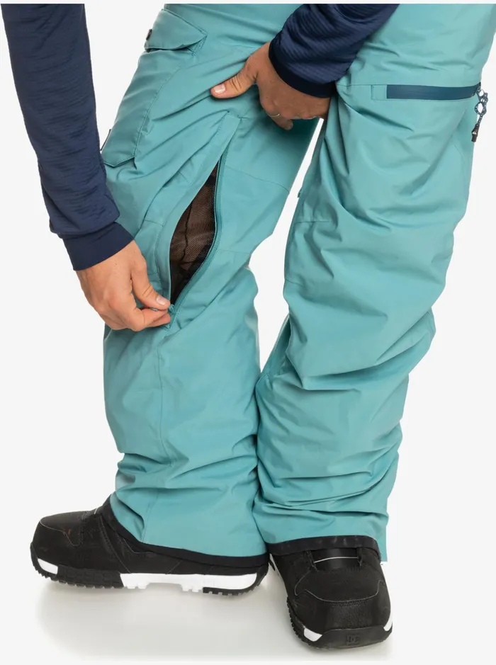 Snow Pants Men Quiksilver Utility Technical Snow Bib Pants Brittany Blue