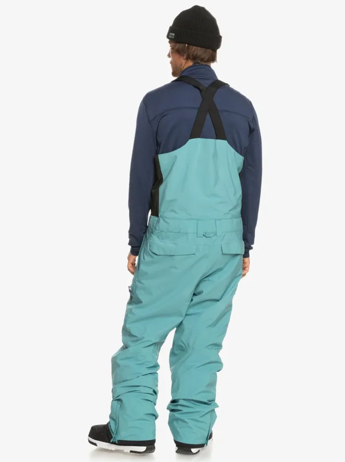 Snow Pants Men Quiksilver Utility Technical Snow Bib Pants Brittany Blue