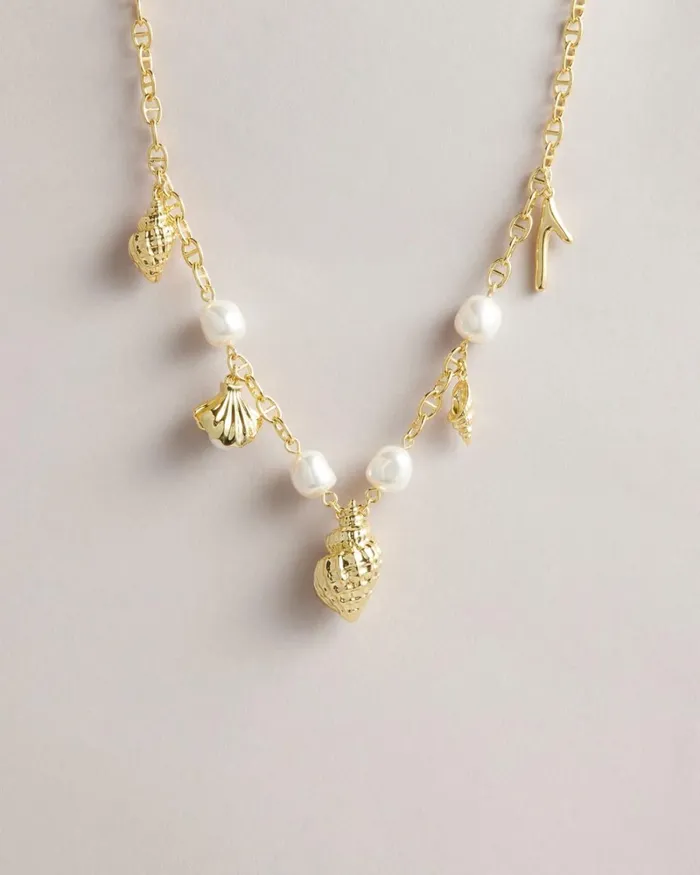 Spiral Shell Statement Necklace Gold Color Women Ted Baker Jewelry Spiral Shell Statement Necklace Gold Color Women Ted Baker Jewelry