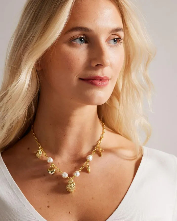 Spiral Shell Statement Necklace Gold Color Women Ted Baker Jewelry Spiral Shell Statement Necklace Gold Color Women Ted Baker Jewelry