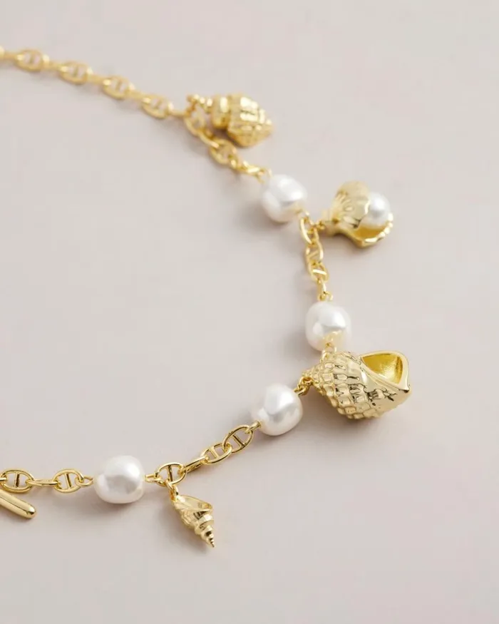 Spiral Shell Statement Necklace Gold Color Women Ted Baker Jewelry Spiral Shell Statement Necklace Gold Color Women Ted Baker Jewelry