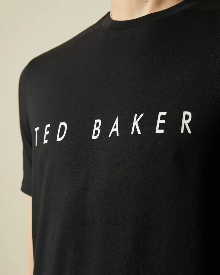 SS Branded Tshirt Black Men Ted Baker Clothing SS Branded Tshirt Black Men Ted Baker Clothing
