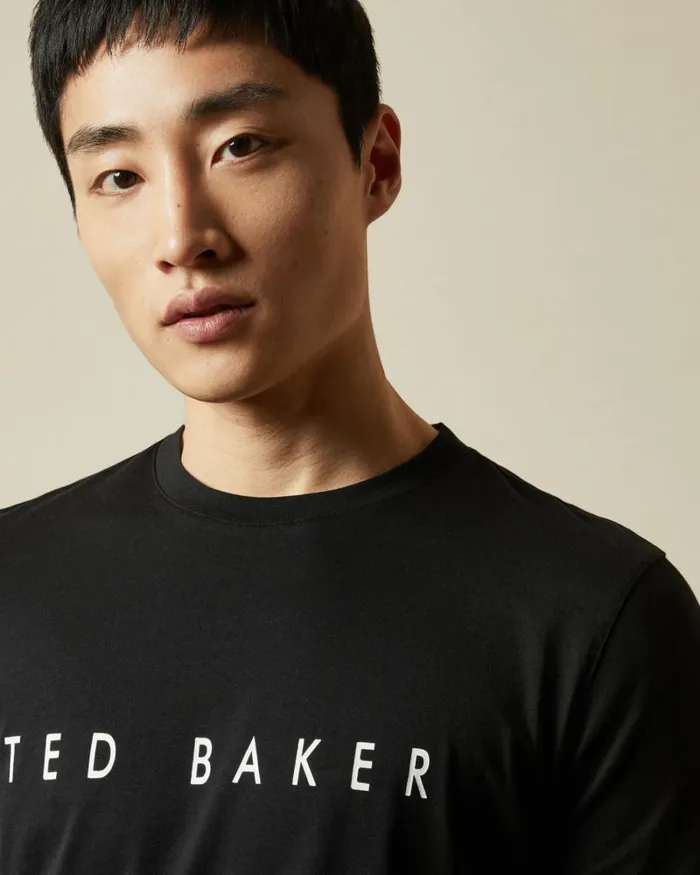 SS Branded Tshirt Black Men Ted Baker Clothing SS Branded Tshirt Black Men Ted Baker Clothing
