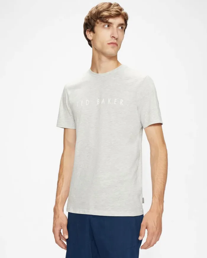 SS Branded Tshirt Gray Men Ted Baker Clothing SS Branded Tshirt Gray Men Ted Baker Clothing