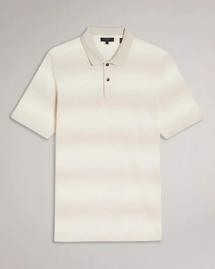 SS Striped Polo Light Gray Men Ted Baker Clothing
