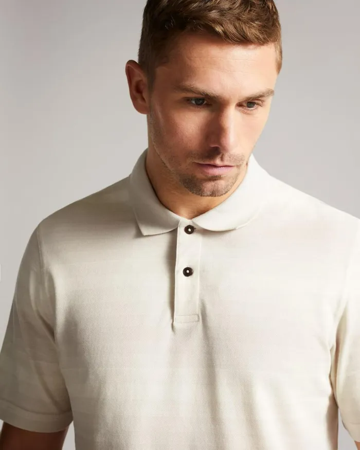 SS Striped Polo Light Gray Men Ted Baker Clothing SS Striped Polo Light Gray Men Ted Baker Clothing
