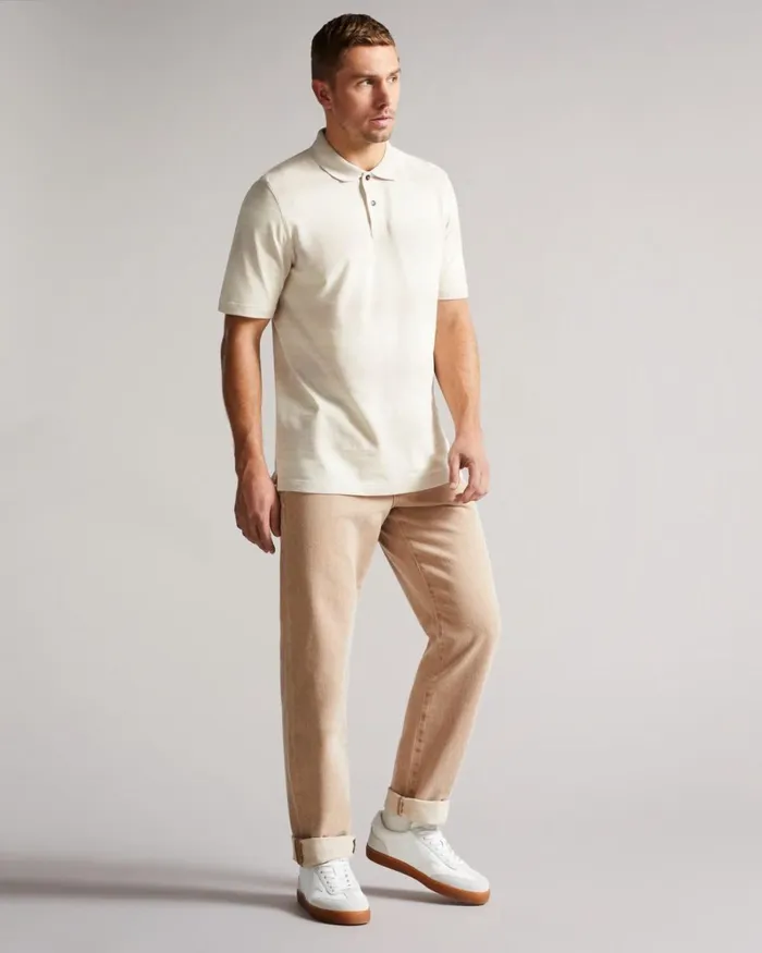 SS Striped Polo Light Gray Men Ted Baker Clothing SS Striped Polo Light Gray Men Ted Baker Clothing