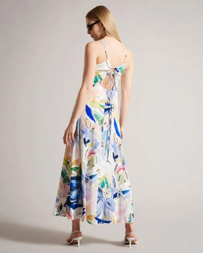 Strappy V Neck Maxi Dress White Women Ted Baker Clothing Strappy V Neck Maxi Dress White Women Ted Baker Clothing