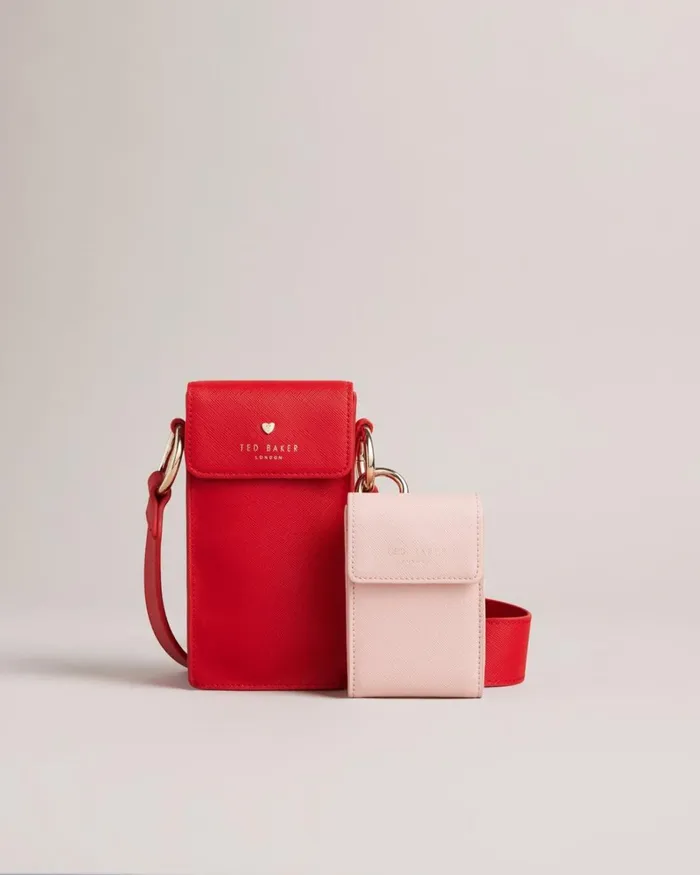 Studded Heart Pouch And Card Holder Red Women Ted Baker Wallets and Card Holders Studded Heart Pouch And Card Holder Red Women Ted Baker Wallets and Card Holders
