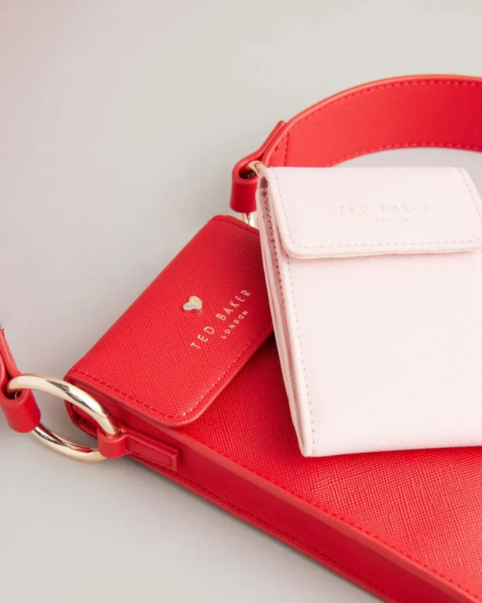Studded Heart Pouch And Card Holder Red Women Ted Baker Wallets and Card Holders Studded Heart Pouch And Card Holder Red Women Ted Baker Wallets and Card Holders