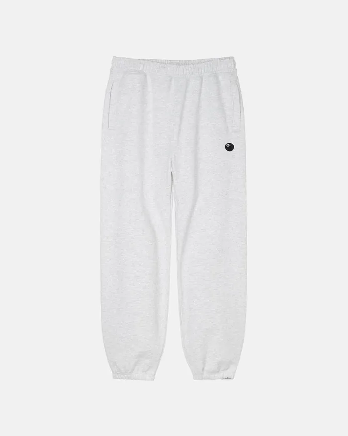 Sweats Men Stussy 8 BALL EMBROIDERED PANT Ash Heather