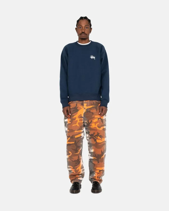 Sweats Men Stussy BASIC STSSY CREW Navy Sweats Men Stussy BASIC STSSY CREW Navy