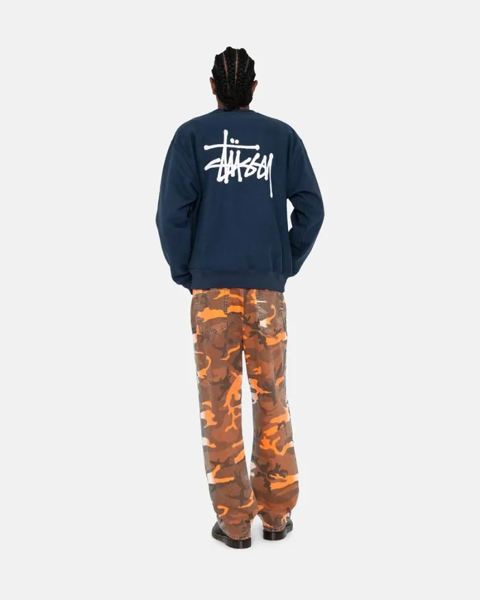 Sweats Men Stussy BASIC STSSY CREW Navy Sweats Men Stussy BASIC STSSY CREW Navy
