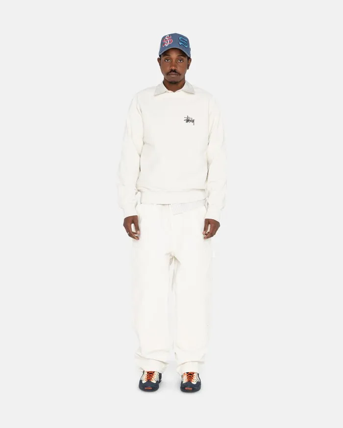 Sweats Men Stussy BASIC STSSY CREW Stone Sweats Men Stussy BASIC STSSY CREW Stone