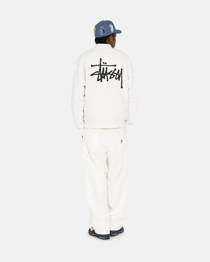 Sweats Men Stussy BASIC STSSY CREW Stone Sweats Men Stussy BASIC STSSY CREW Stone