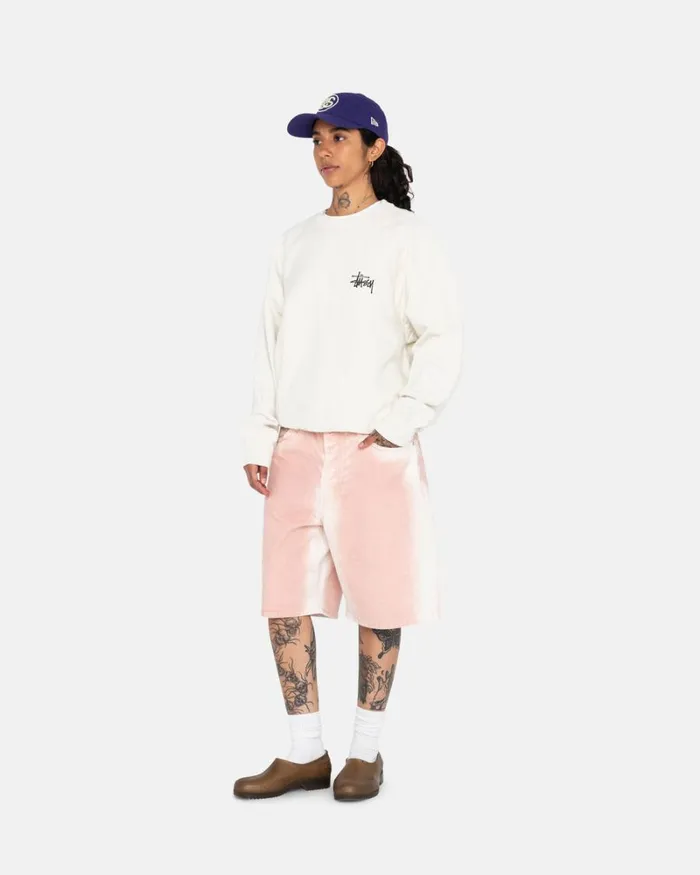 Sweats Men Stussy BASIC STSSY CREW Stone Sweats Men Stussy BASIC STSSY CREW Stone