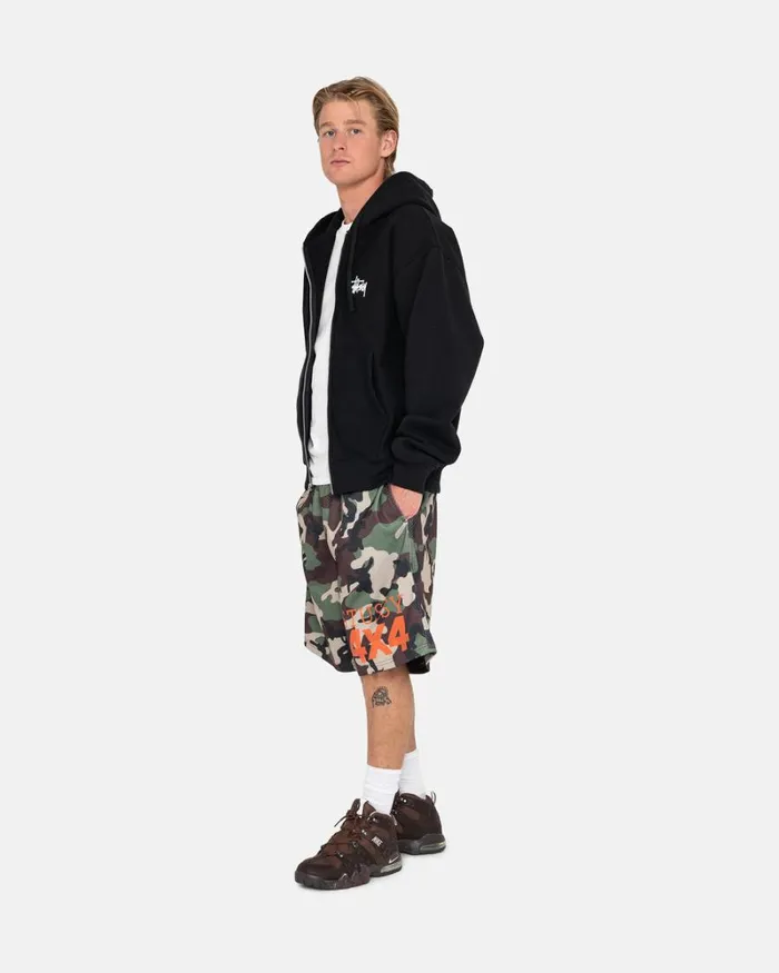 Sweats Men Stussy BASIC STSSY ZIP HOODIE Black Sweats Men Stussy BASIC STSSY ZIP HOODIE Black