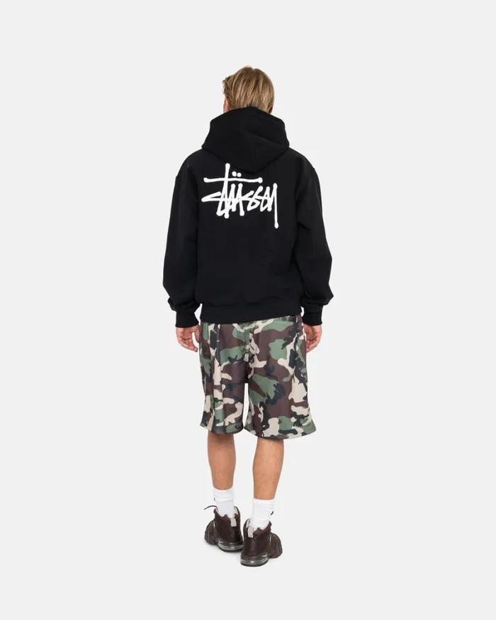 Sweats Men Stussy BASIC STSSY ZIP HOODIE Black Sweats Men Stussy BASIC STSSY ZIP HOODIE Black