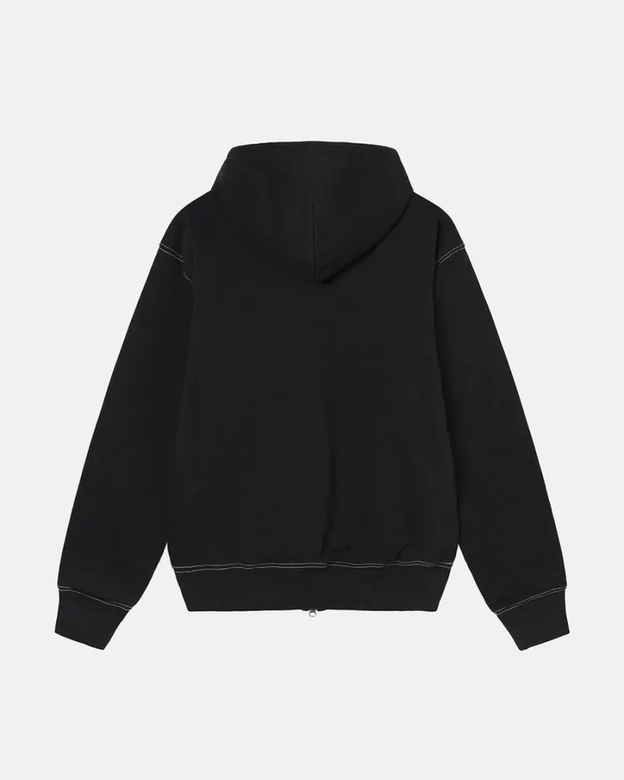 Sweats Men Stussy DOUBLE FACE LABEL ZIP HOODIE Black Sweats Men Stussy DOUBLE FACE LABEL ZIP HOODIE Black