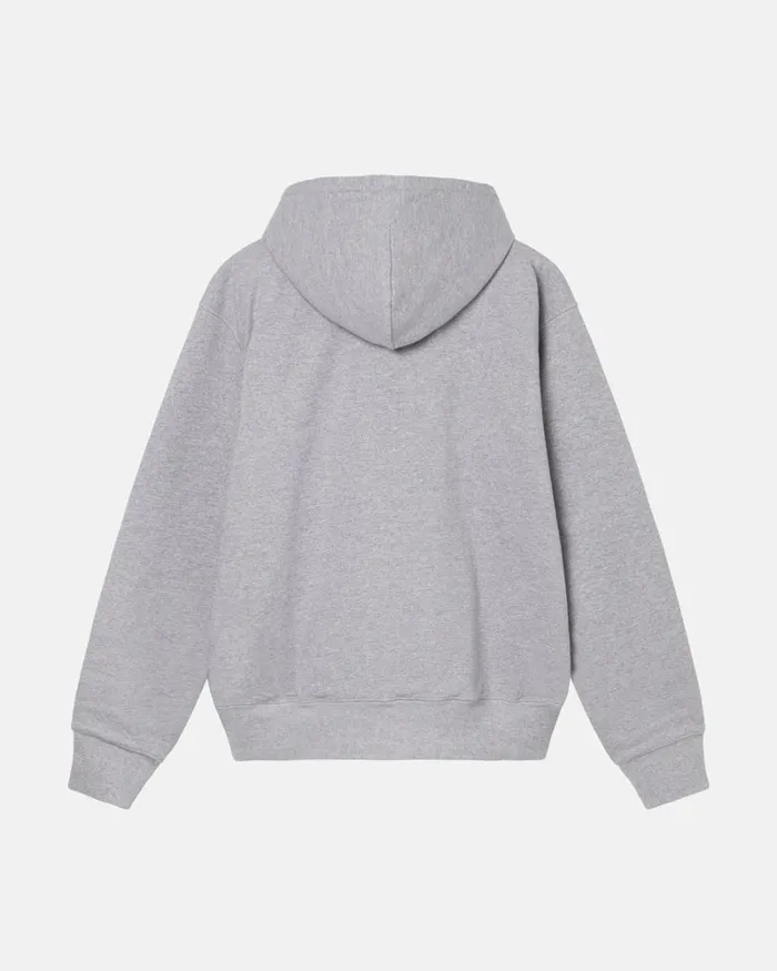Sweats Men Stussy DOUBLE FACE LABEL ZIP HOODIE Grey Heather Sweats Men Stussy DOUBLE FACE LABEL ZIP HOODIE Grey Heather