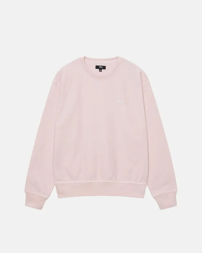 Sweats Men Stussy OVERDYED STOCK LOGO CREW Lt Pink