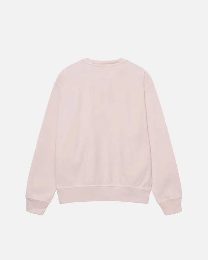Sweats Men Stussy OVERDYED STOCK LOGO CREW Lt Pink Sweats Men Stussy OVERDYED STOCK LOGO CREW Lt Pink
