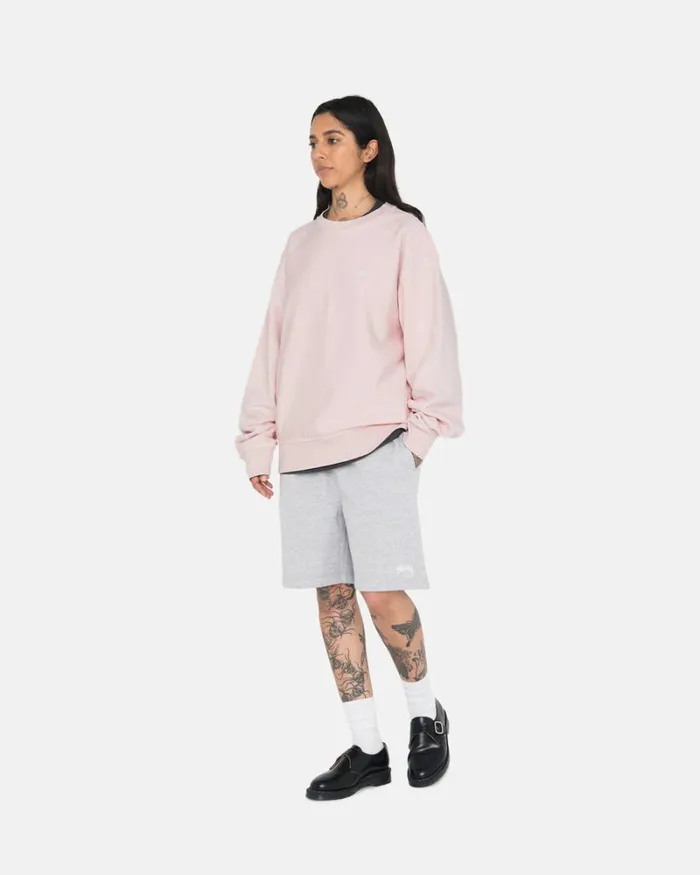 Sweats Men Stussy OVERDYED STOCK LOGO CREW Lt Pink Sweats Men Stussy OVERDYED STOCK LOGO CREW Lt Pink
