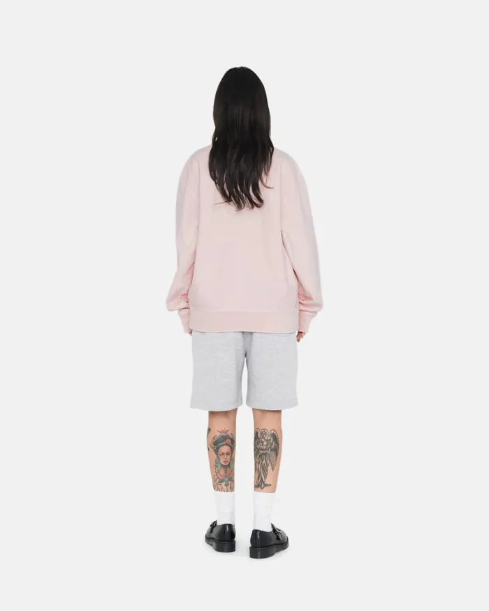 Sweats Men Stussy OVERDYED STOCK LOGO CREW Lt Pink Sweats Men Stussy OVERDYED STOCK LOGO CREW Lt Pink