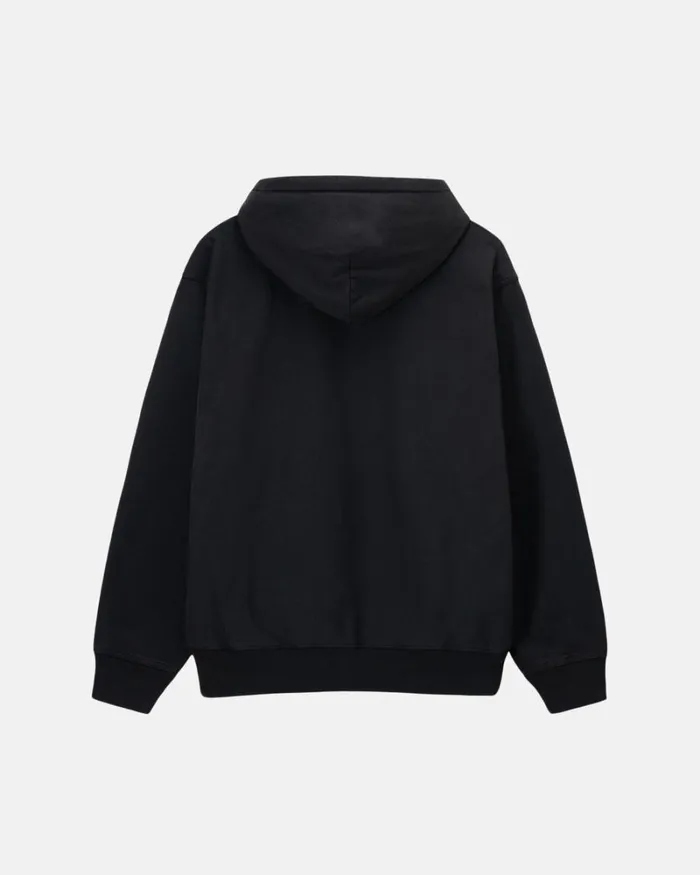 Sweats Men Stussy OVERDYED STOCK LOGO HOODIE Black Sweats Men Stussy OVERDYED STOCK LOGO HOODIE Black