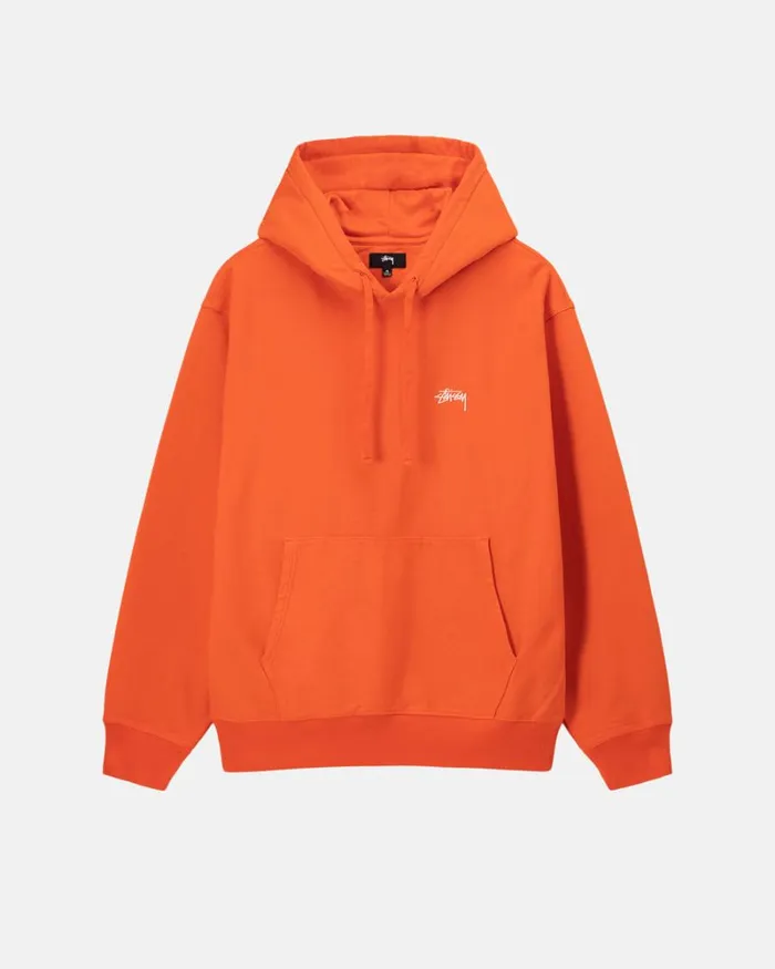 Sweats Men Stussy OVERDYED STOCK LOGO HOODIE Orange