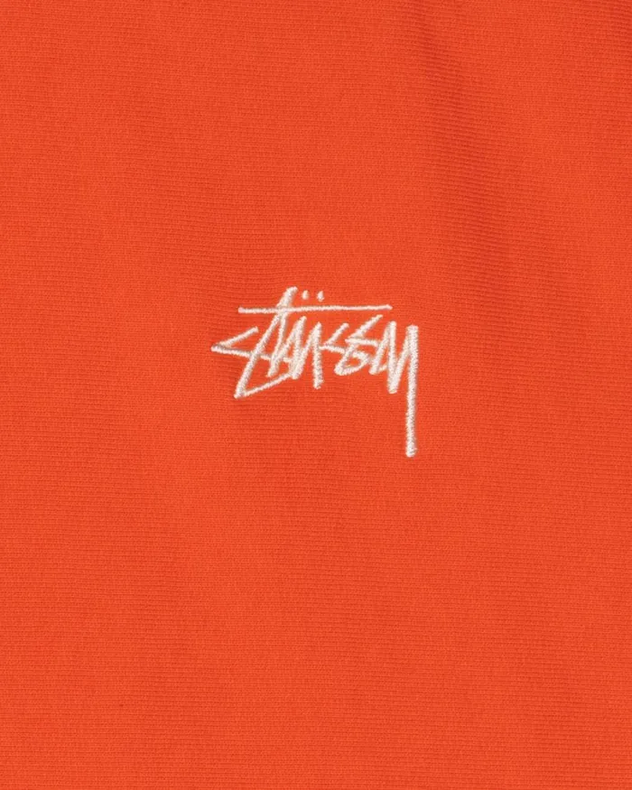 Sweats Men Stussy OVERDYED STOCK LOGO HOODIE Orange Sweats Men Stussy OVERDYED STOCK LOGO HOODIE Orange