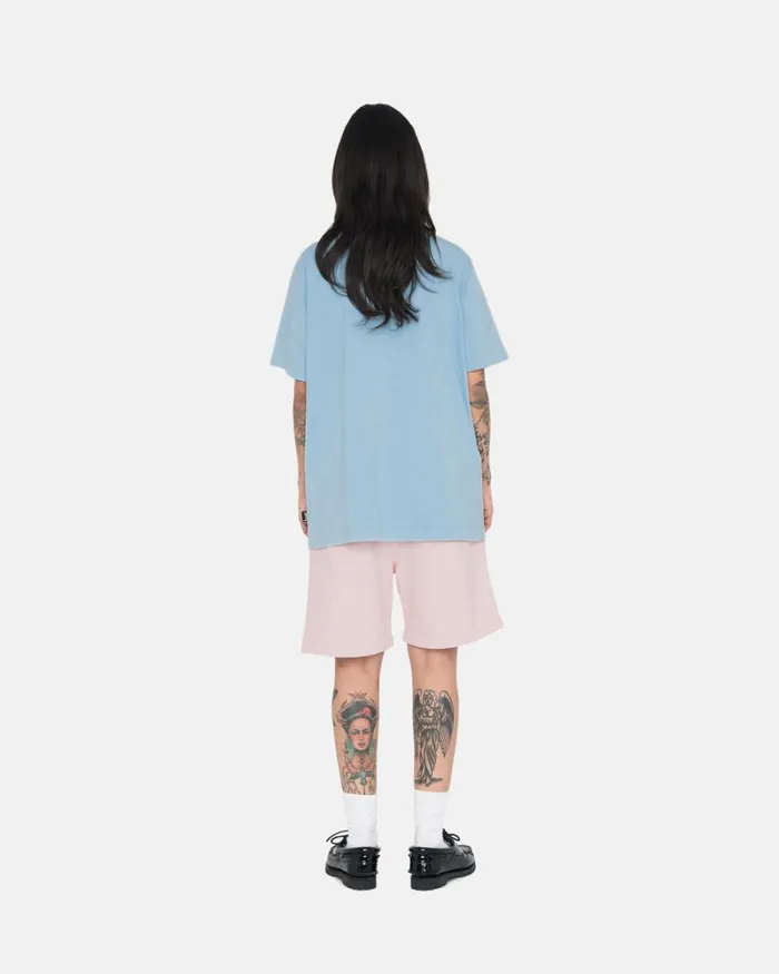 Sweats Men Stussy OVERDYED STOCK LOGO SWEAT SHORT Lt Pink Sweats Men Stussy OVERDYED STOCK LOGO SWEAT SHORT Lt Pink