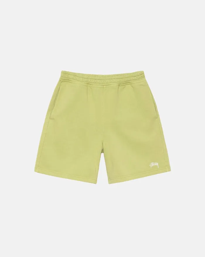 Sweats Men Stussy OVERDYED STOCK LOGO SWEAT SHORT Pale Green