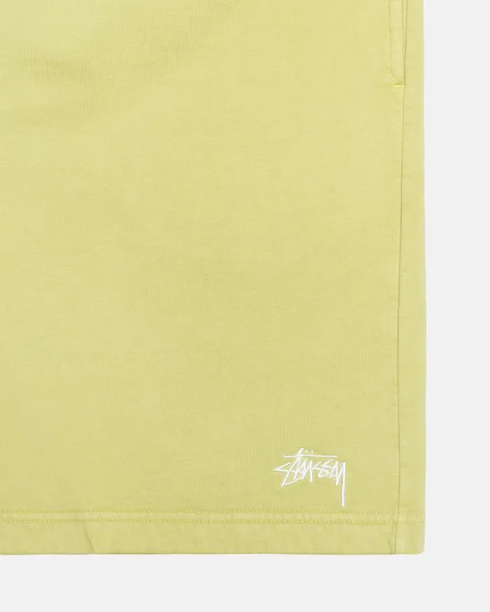 Sweats Men Stussy OVERDYED STOCK LOGO SWEAT SHORT Pale Green Sweats Men Stussy OVERDYED STOCK LOGO SWEAT SHORT Pale Green