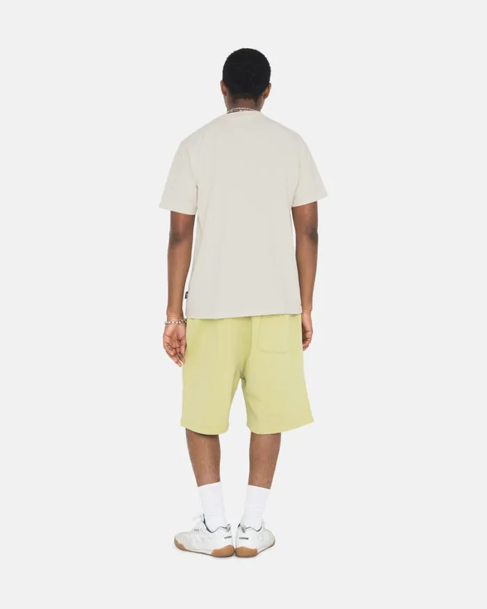 Sweats Men Stussy OVERDYED STOCK LOGO SWEAT SHORT Pale Green Sweats Men Stussy OVERDYED STOCK LOGO SWEAT SHORT Pale Green