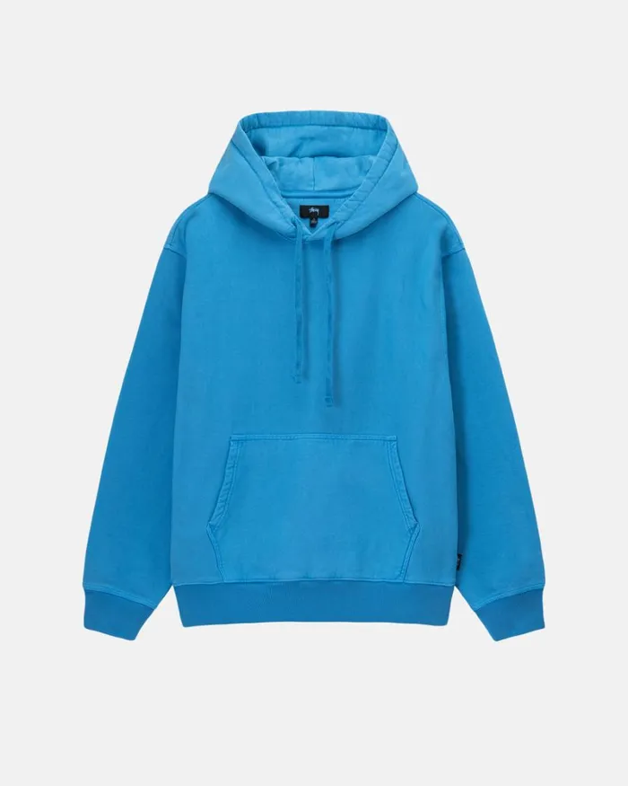 Sweats Men Stussy PIGMENT DYED FLEECE HOODIE Blue