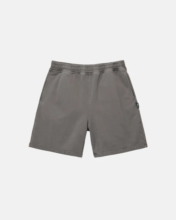 Sweats Men Stussy PIGMENT DYED FLEECE SHORT Charcoal