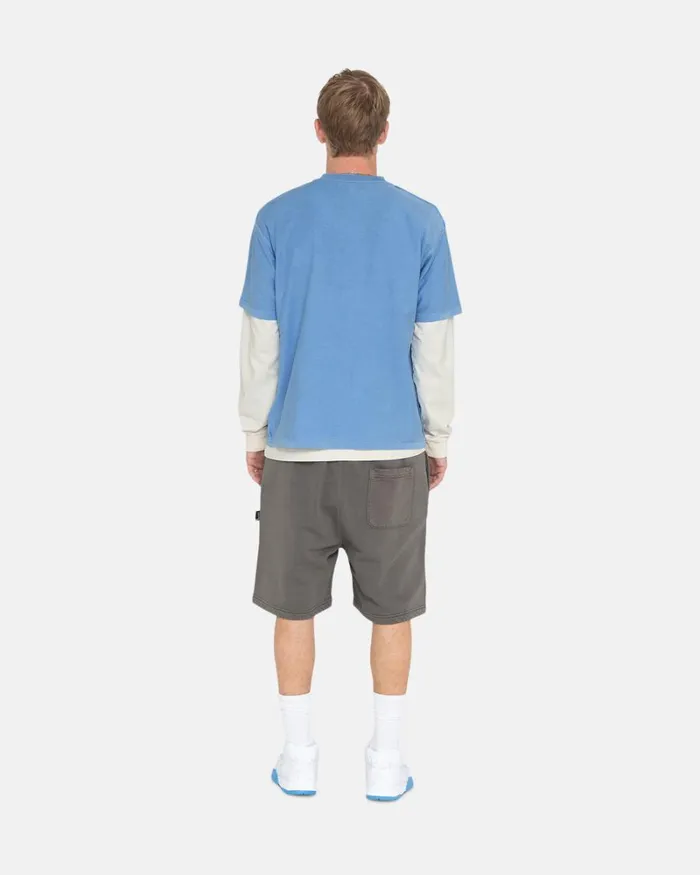 Sweats Men Stussy PIGMENT DYED FLEECE SHORT Charcoal Sweats Men Stussy PIGMENT DYED FLEECE SHORT Charcoal