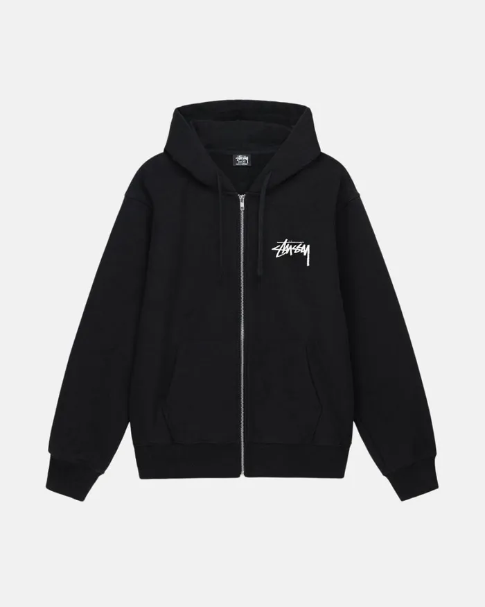 Sweats Men Stussy SARA ZIP HOODIE Black Sweats Men Stussy SARA ZIP HOODIE Black