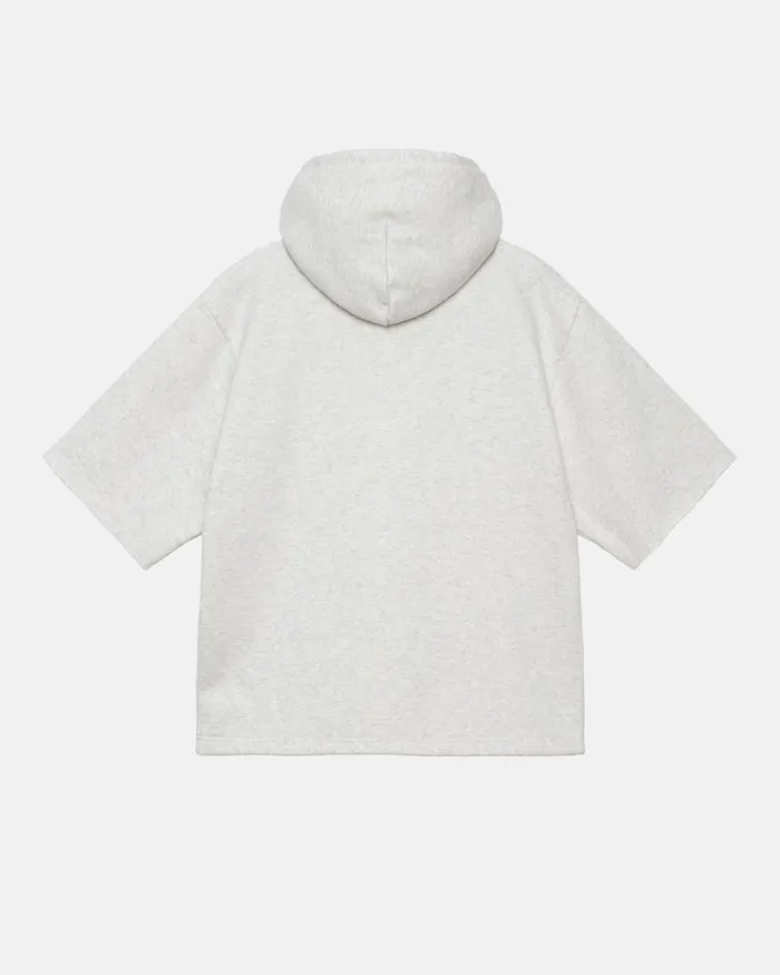 Sweats Men Stussy SS BOXY CROPPED HOODIE Ash Heather Sweats Men Stussy SS BOXY CROPPED HOODIE Ash Heather