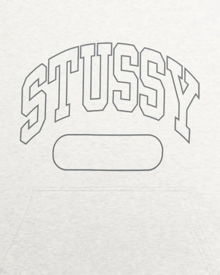 Sweats Men Stussy SS BOXY CROPPED HOODIE Ash Heather Sweats Men Stussy SS BOXY CROPPED HOODIE Ash Heather