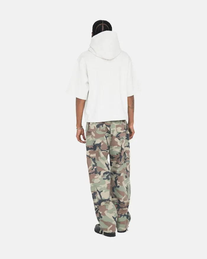 Sweats Men Stussy SS BOXY CROPPED HOODIE Ash Heather Sweats Men Stussy SS BOXY CROPPED HOODIE Ash Heather
