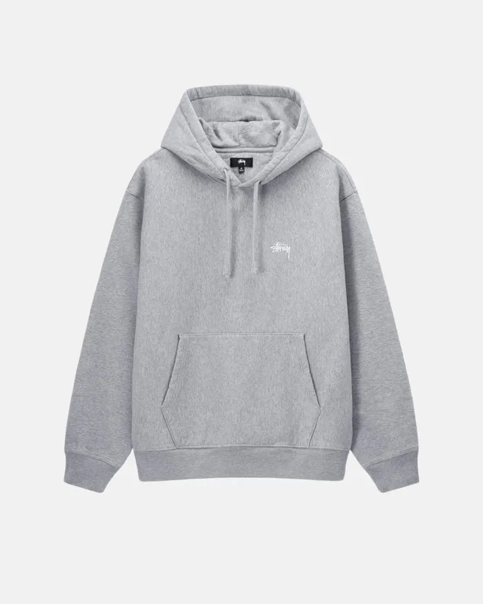 Sweats Men Stussy STOCK LOGO HOODIE Grey Heather