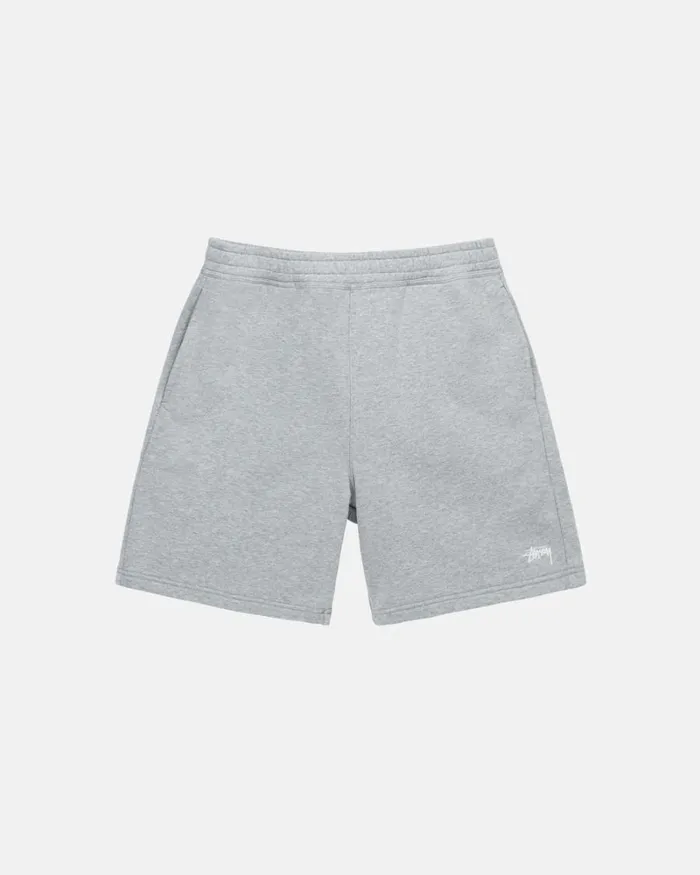Sweats Men Stussy STOCK LOGO SWEAT SHORT Grey Heather