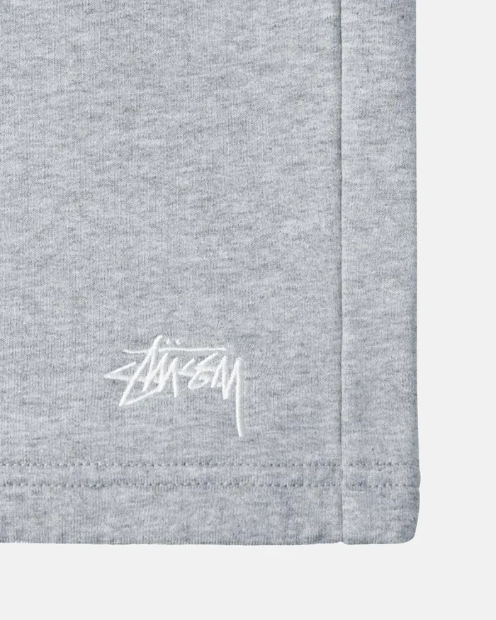 Sweats Men Stussy STOCK LOGO SWEAT SHORT Grey Heather Sweats Men Stussy STOCK LOGO SWEAT SHORT Grey Heather